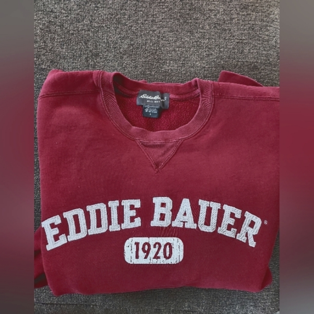Eddie Bauer Vintage Dark Red Crewneck Sweater